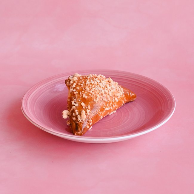 Rożek z budyniem i maliną